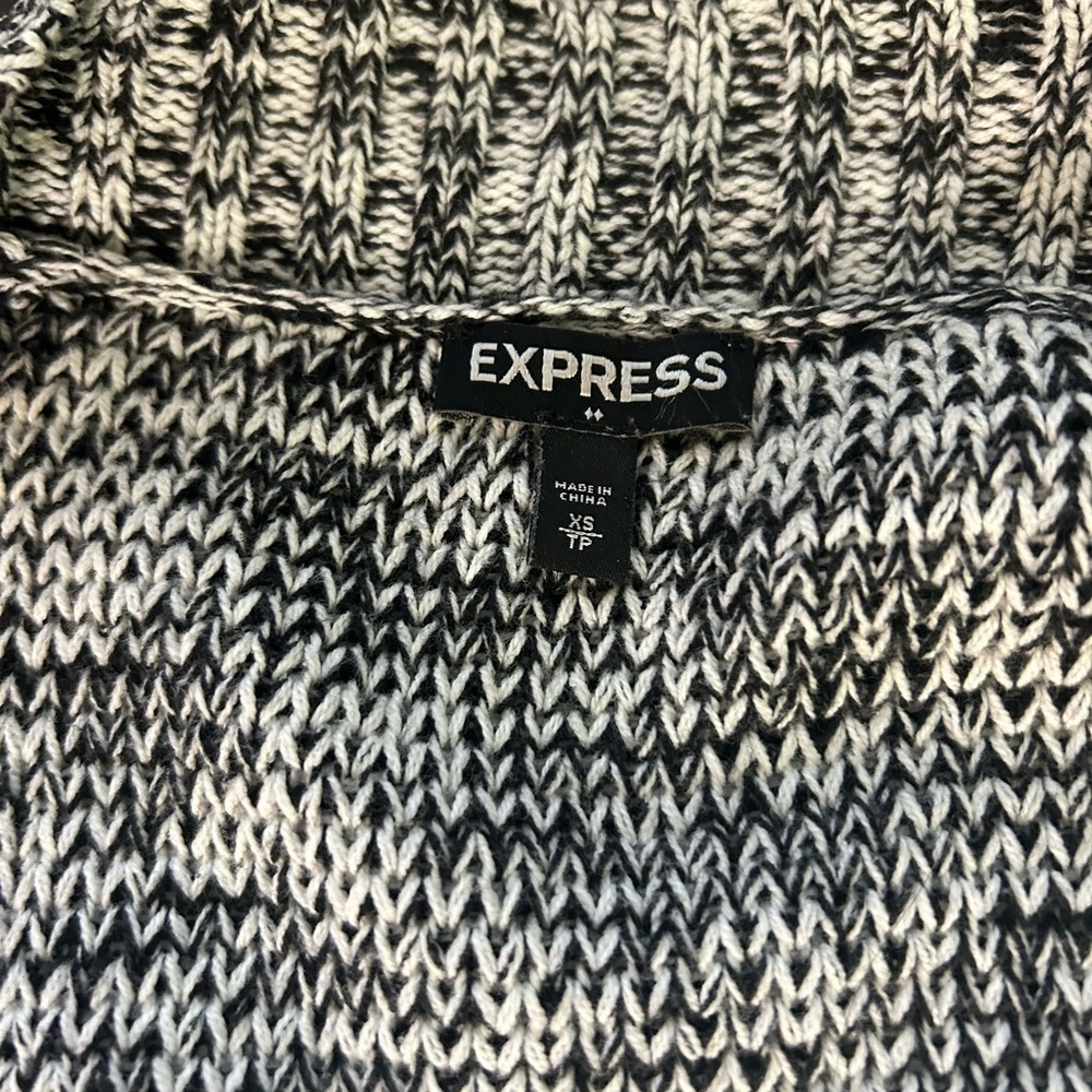 Express Open Front Grey Cardigan Used Size: Xs - image 6